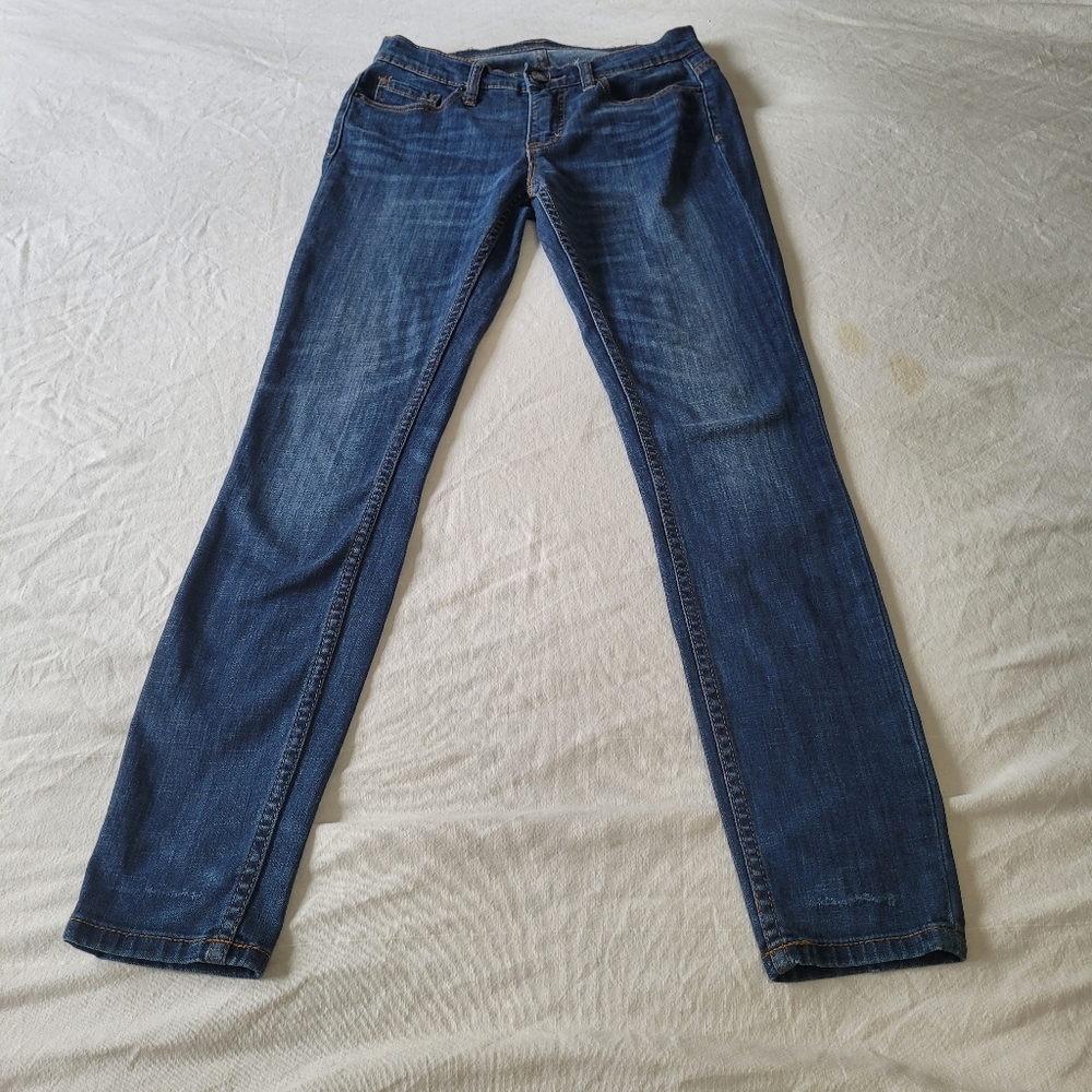 BDG Jeans Women's Size 27 X 29 Dark Blue Twig Skinny Stretch Mid Rise Ankle